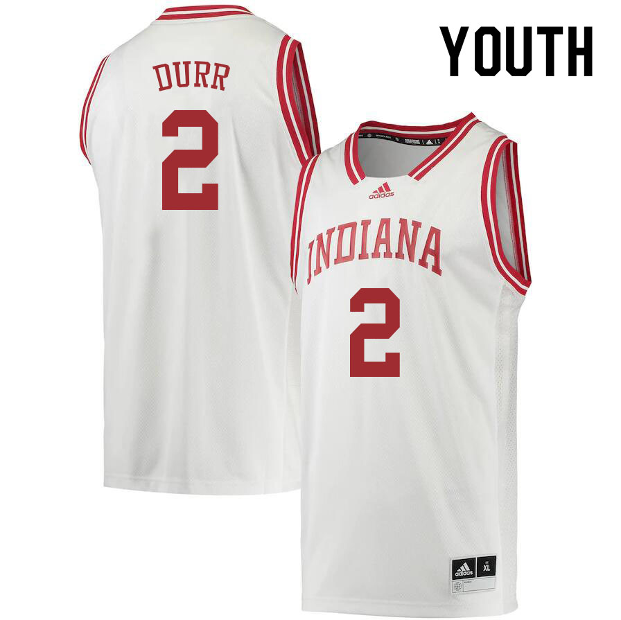 Youth #2 Michael Durr Indiana Hoosiers College Basketball Jerseys Sale-Retro